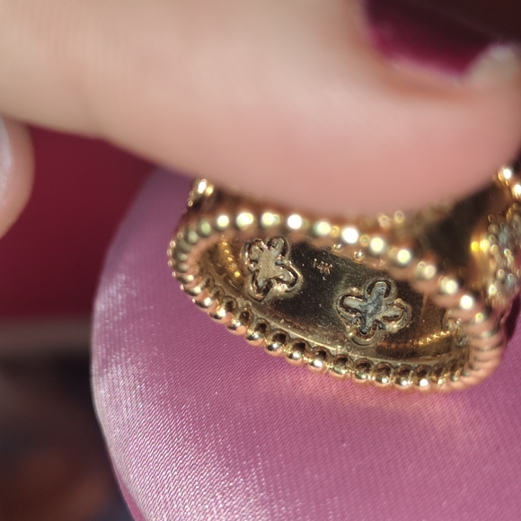 Womens 14k clover flower Ring - Picture 2 of 4